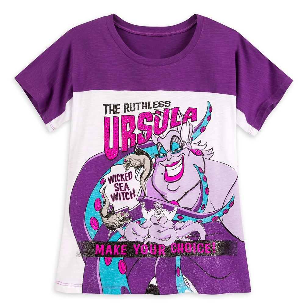 NWT- DISNEY PARKS Ursula Little Mermaid Rhinestone Tee Shirt- Disney Villains